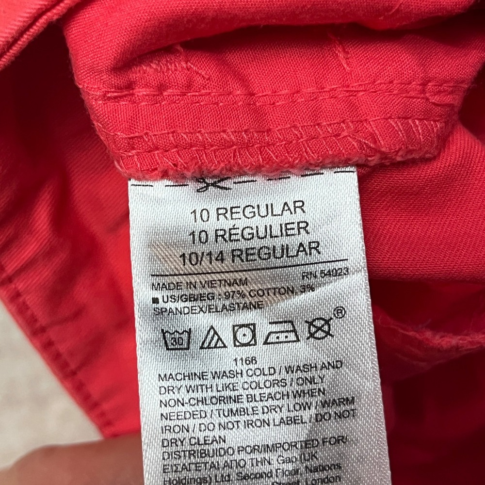 Gap Khakis Slim City Pants Womens 10 Regular Red Chino Trousers 416156-01-1 - Picture 8 of 13